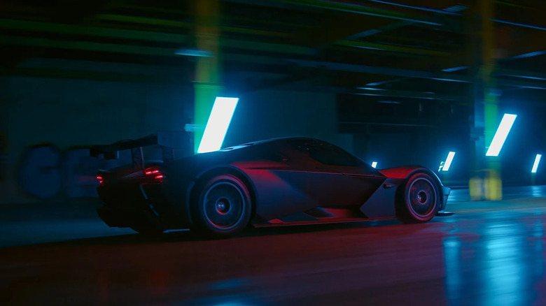 the KTM X-Bow at night