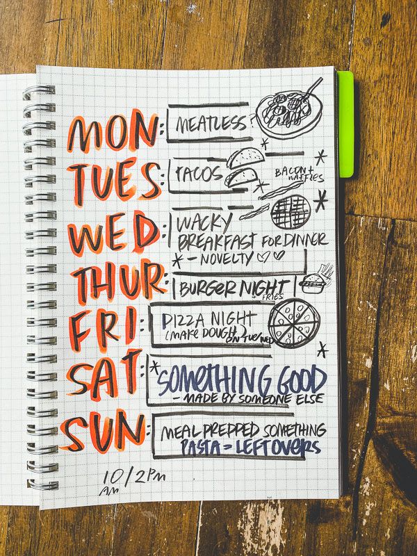 This may contain: a notebook with writing on it sitting on top of a wooden table